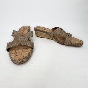 VANELI Open Toe Cork Jute Wedge Sandals 11‎ M